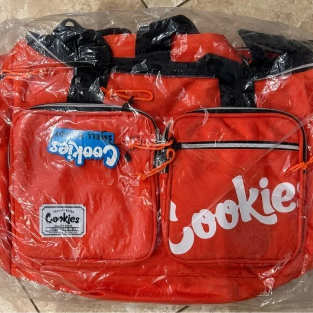 Cookies Heritage Smell Proof Orange Duffle Bag Streetwear Christmas Gift Ideas